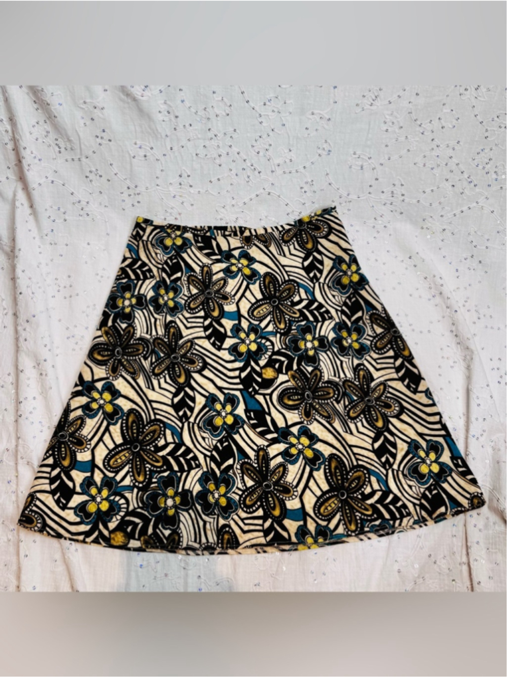 Vintage Y2K Reitmans Floral A-Line Mini Skirt Size 13